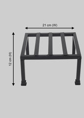 Black  Premium Strong Flower Pot / Gamla Square Stand For Indoor And Outdoor Plants | Square Shape Thick And Strong Leg For Garden,  Set Of 2