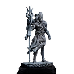 Standing Shiva Black Matte Finish Decorative Idol