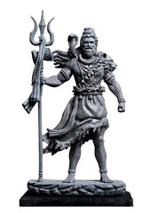 Standing Shiva Black Matte Finish Decorative Idol