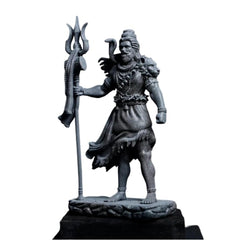 Standing Shiva Black Matte Finish Decorative Idol