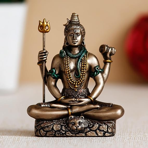 Antique Shiva Matte Finish Decorative Idol