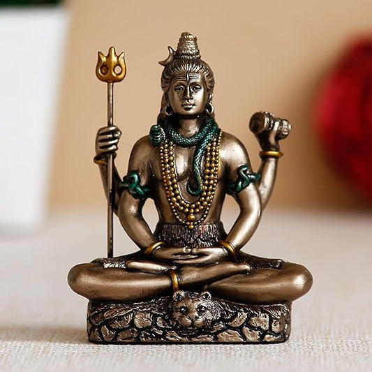 Antique Shiva Matte Finish Decorative Idol