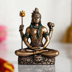 Antique Shiva Matte Finish Decorative Idol