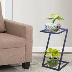 Black Metal Z Shape Metal Stand For Indoor And Outdoor Planters | Stand Strong Legs