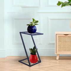 Black Metal Z Shape Metal Stand For Indoor And Outdoor Planters | Stand Strong Legs